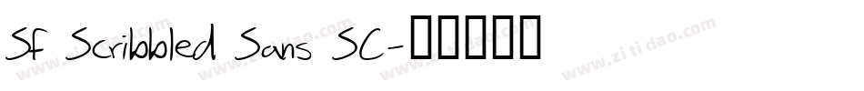 SF Scribbled Sans SC字体转换